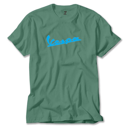 Vespa Text Blue Renkli Tişört