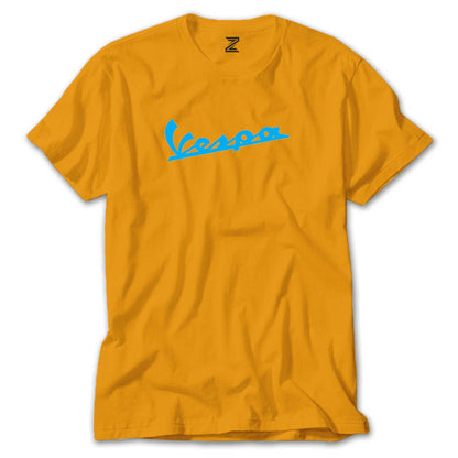 Vespa Text Blue Renkli Tişört