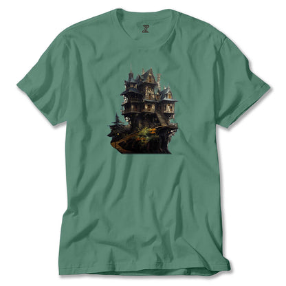 Castle in The Forest Renkli Tişört
