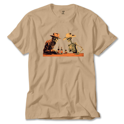 Skelton Cowboy Bar Renkli Tişört