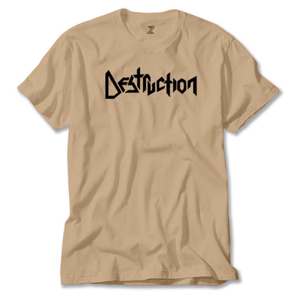 Destruction Text Renkli Tişört
