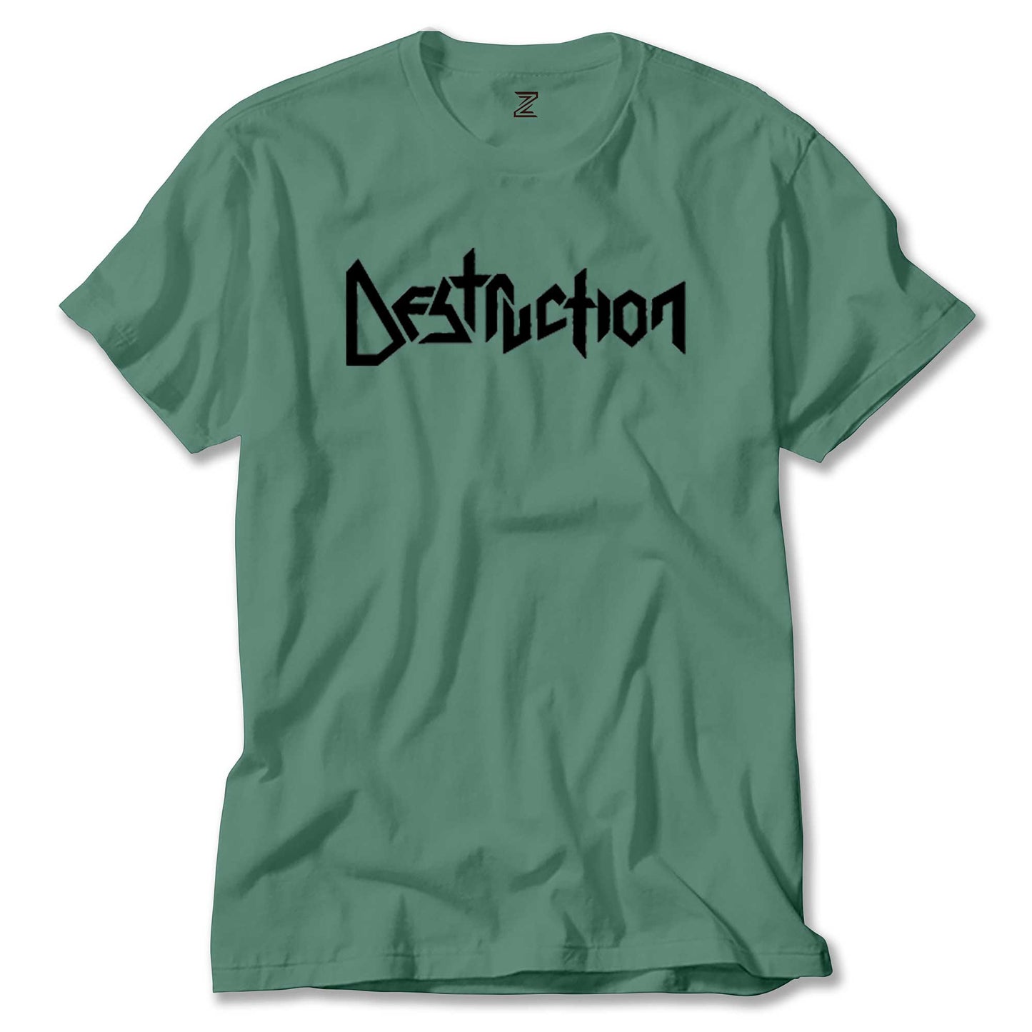 Destruction Text Renkli Tişört