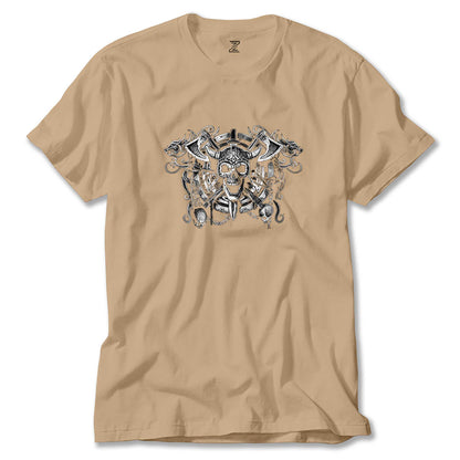 Amon Amarth Vikings Skull Renkli Tişört