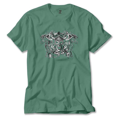 Amon Amarth Vikings Skull Renkli Tişört