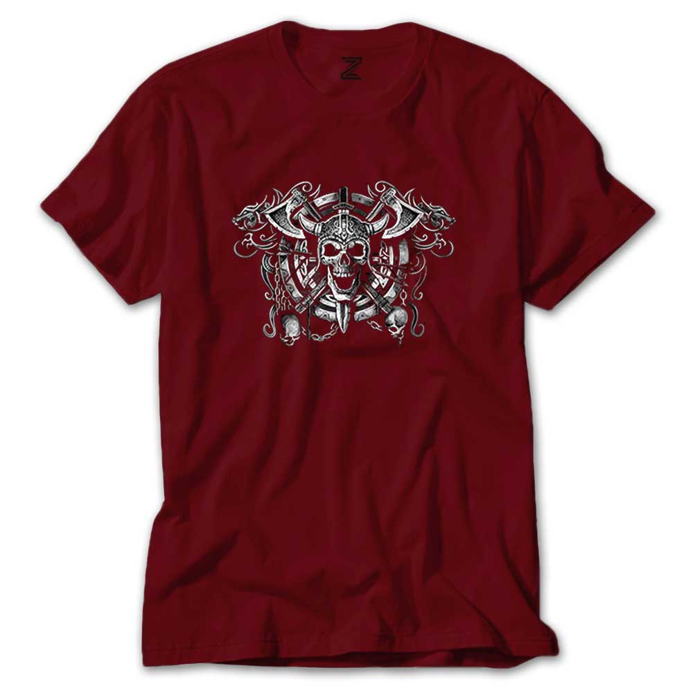 Amon Amarth Vikings Skull Renkli Tişört