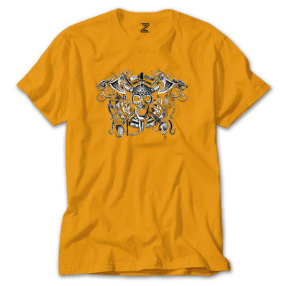 Amon Amarth Vikings Skull Renkli Tişört