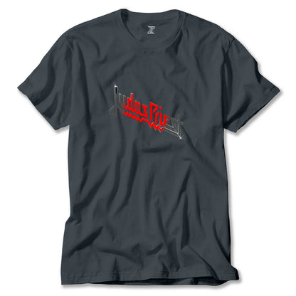 judas Priest Black Red Logo Renkli Tişört