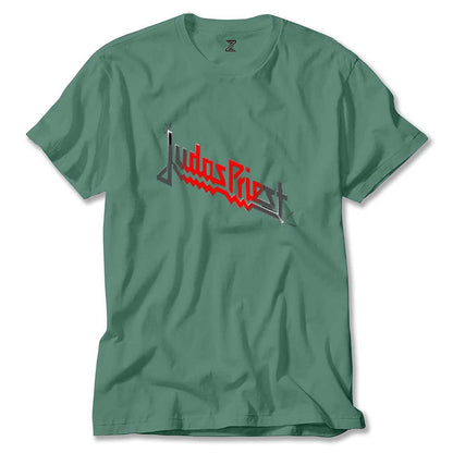 judas Priest Black Red Logo Renkli Tişört