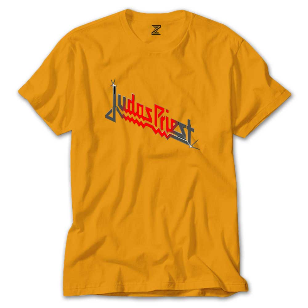 judas Priest Black Red Logo Renkli Tişört
