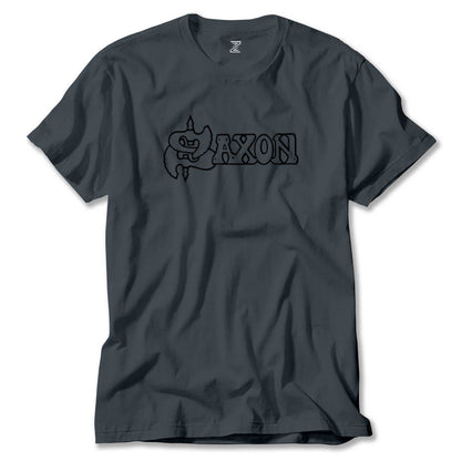 Saxon Logo Text Renkli Tişört