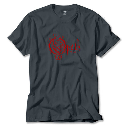 Opeth Red Text Renkli Tişört