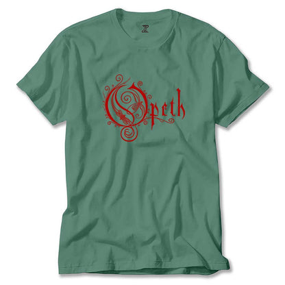 Opeth Red Text Renkli Tişört