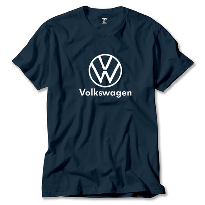 Volkswagen New Logo Text Renkli Tişört