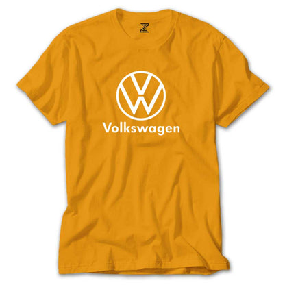 Volkswagen New Logo Text Renkli Tişört