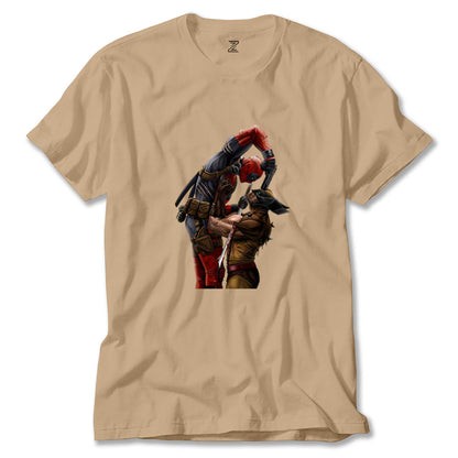 Deadpool Wolverine Renkli Tişört