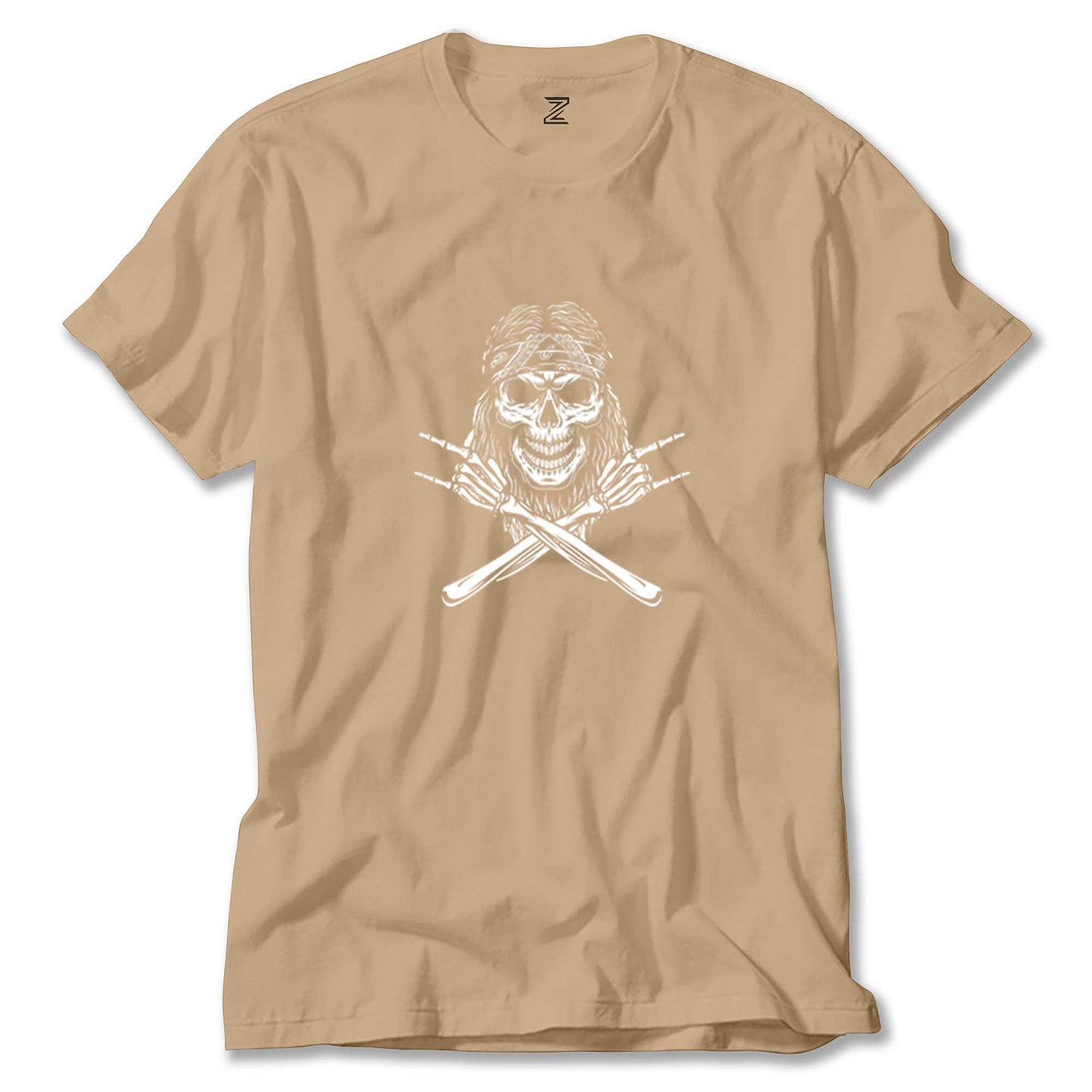 Kovboy Rock N Roll Skull Renkli Tişört