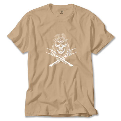 Kovboy Rock N Roll Skull Renkli Tişört