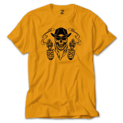 Kovboy Skull Bandana Renkli Tişört