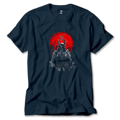 Samurai Red Warrior Renkli Tişört