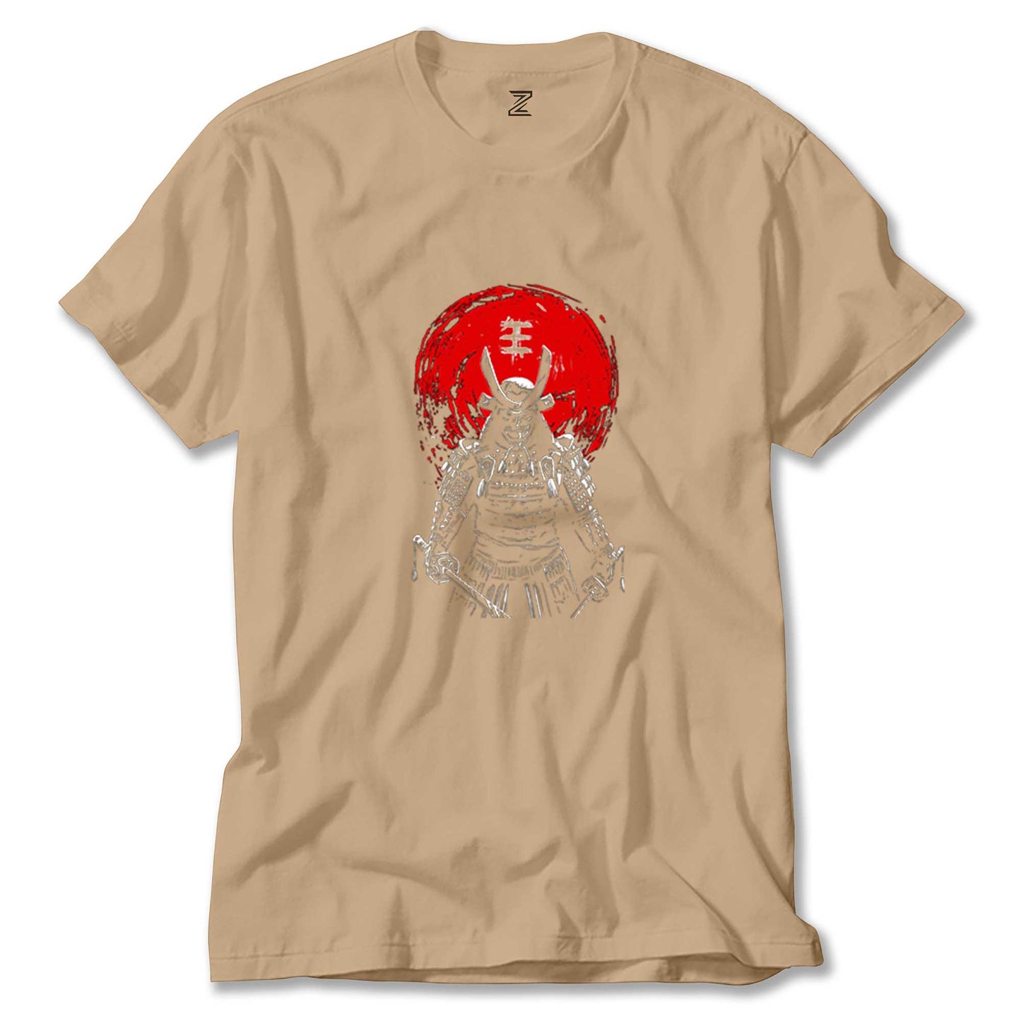 Samurai Red Warrior Renkli Tişört