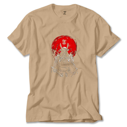 Samurai Red Warrior Renkli Tişört