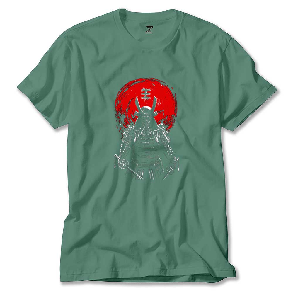 Samurai Red Warrior Renkli Tişört