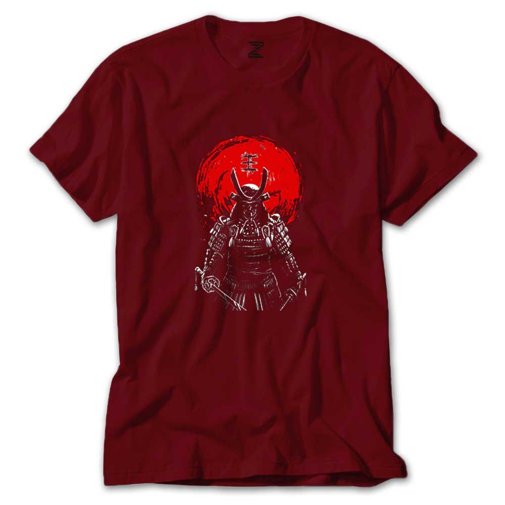 Samurai Red Warrior Renkli Tişört