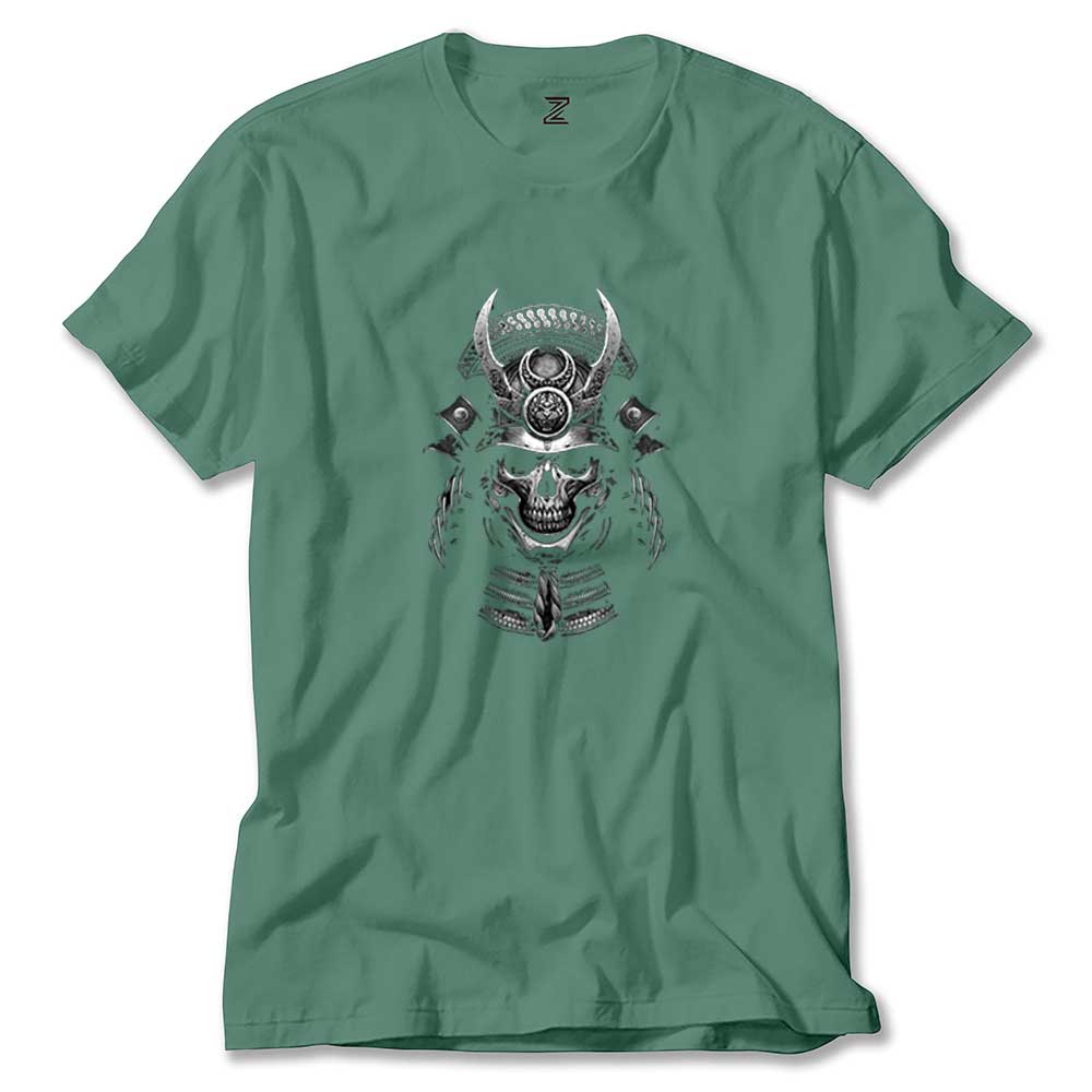 Samurai Skull Renkli Tişört