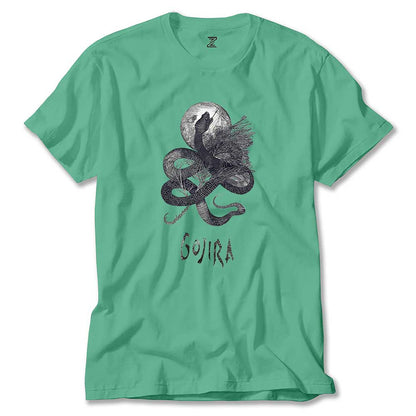 Gojira Snake and Moon Renkli Tişört