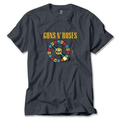 Guns N Roses Plak Renkli Tişört