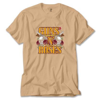 Guns N Roses YazılI Logo Renkli Tişört