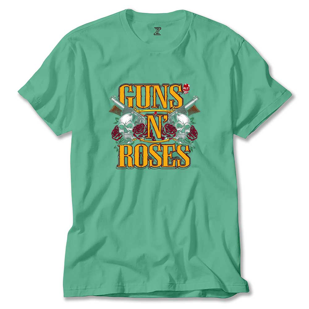 Guns N Roses YazılI Logo Renkli Tişört