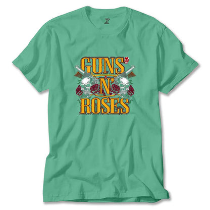 Guns N Roses YazılI Logo Renkli Tişört