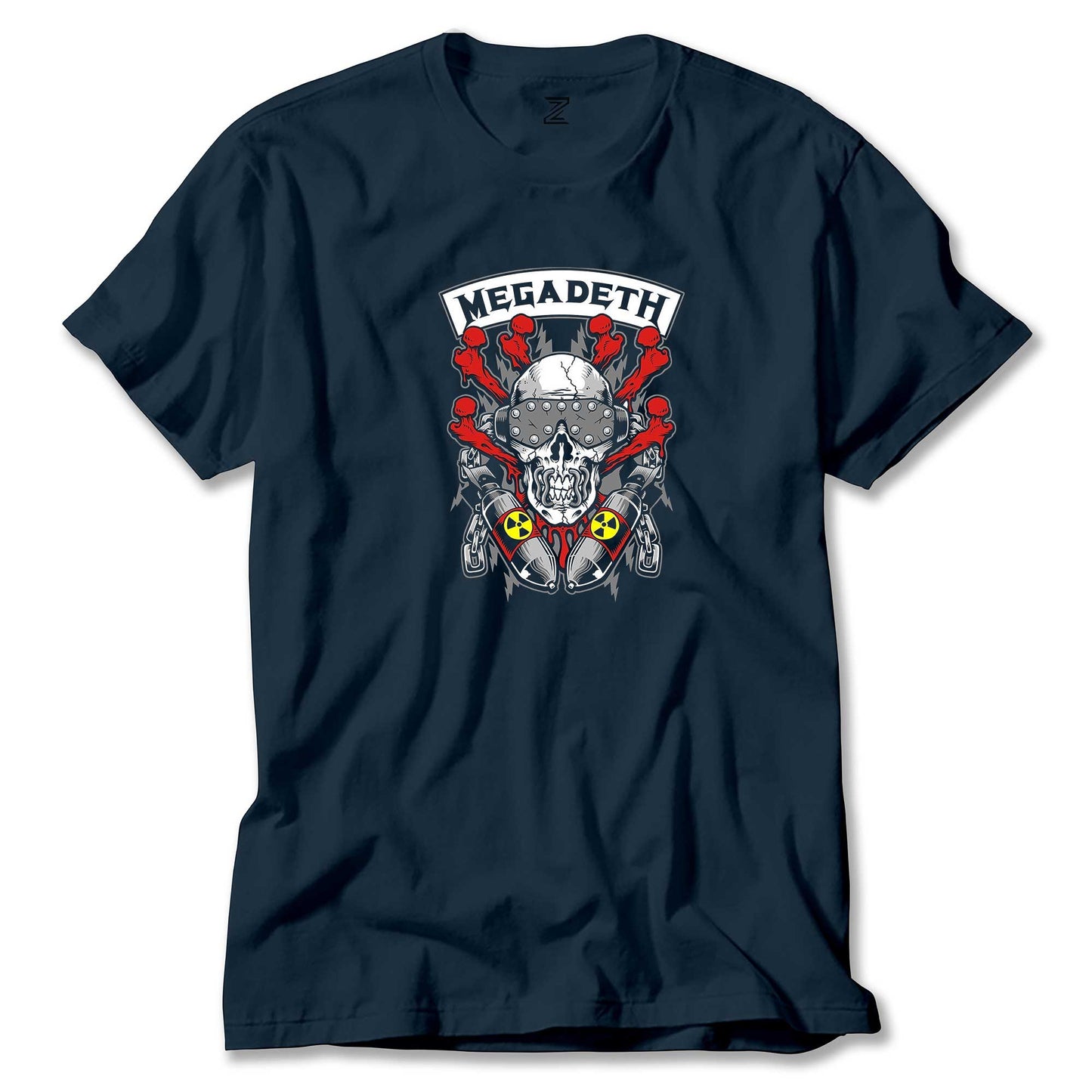 Megadeth Skull and Chemical Bomb Renkli Tişört