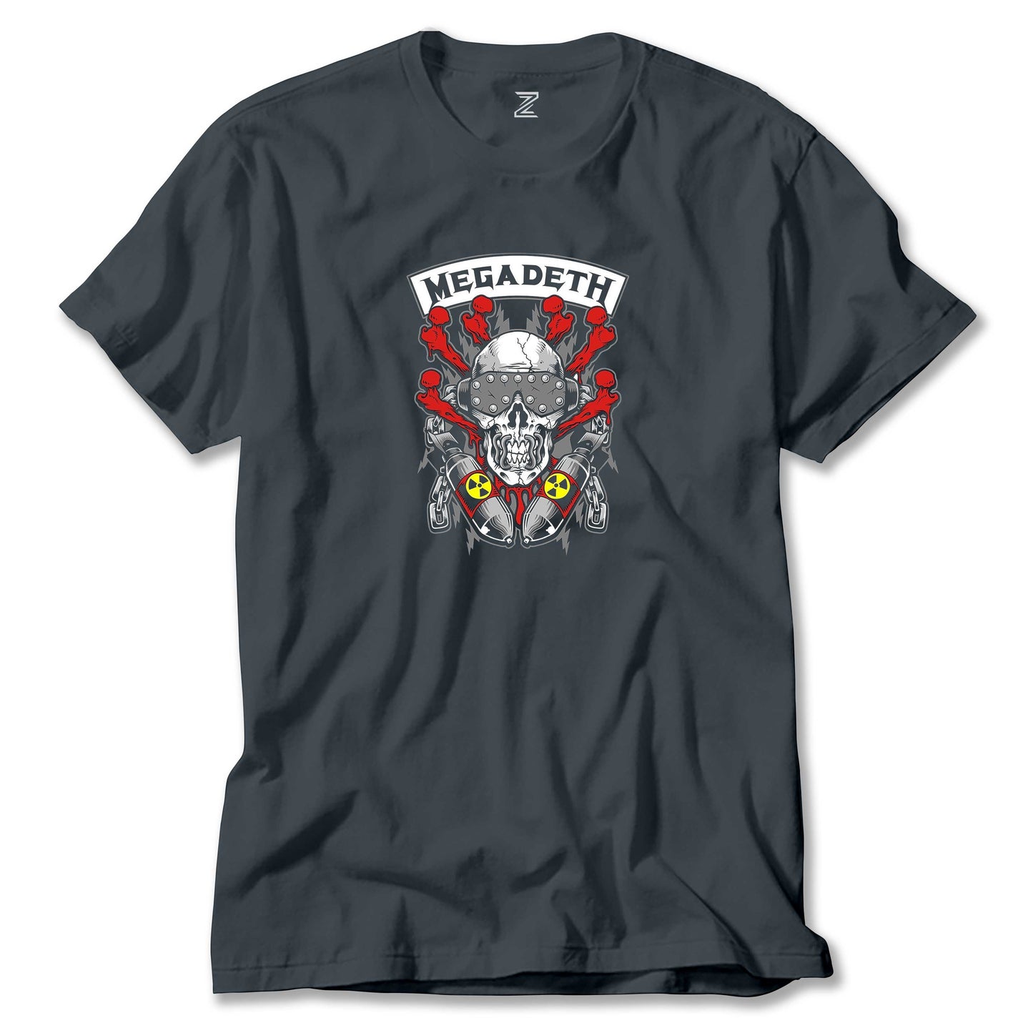 Megadeth Skull and Chemical Bomb Renkli Tişört