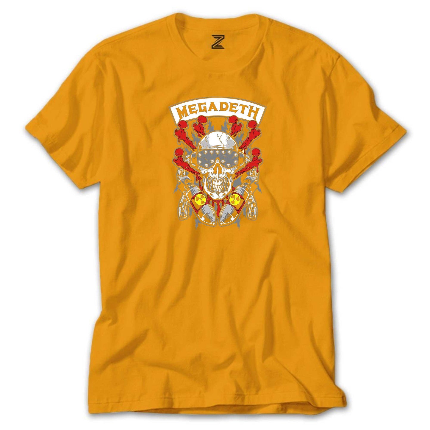 Megadeth Skull and Chemical Bomb Renkli Tişört
