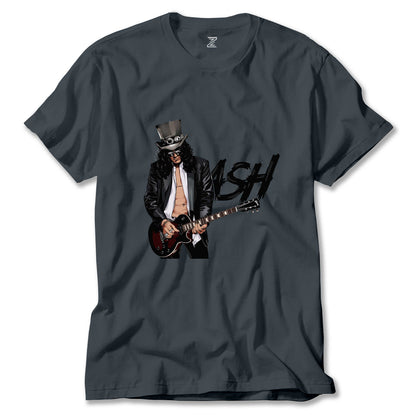 Slash Siluet Logo Renkli Tişört