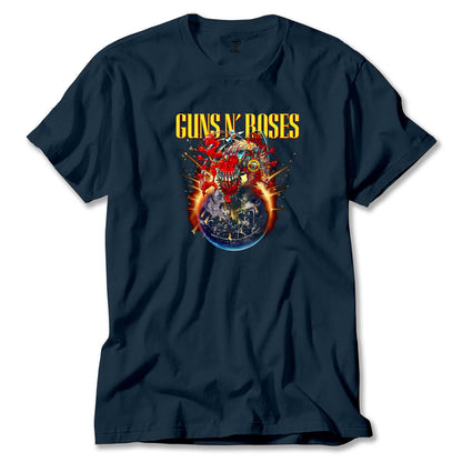 Guns N Roses 2025 Tour Renkli Tişört