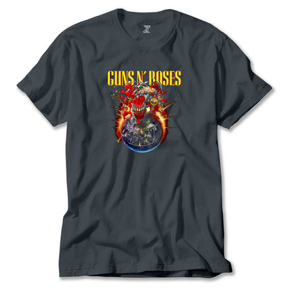 Guns N Roses 2025 Tour Renkli Tişört