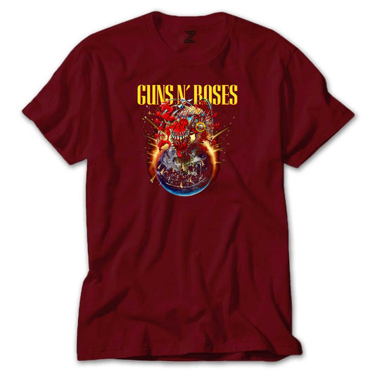 Guns N Roses 2025 Tour Renkli Tişört