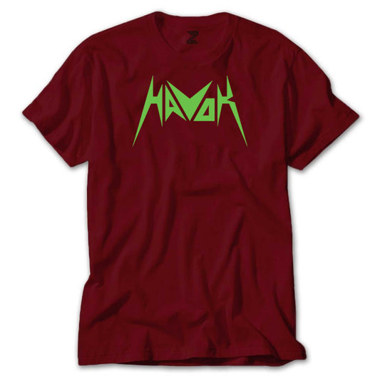 Havok Green Logo Renkli Tişört