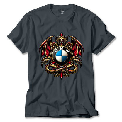 Bmw Logo Ejderha Renkli Tişört