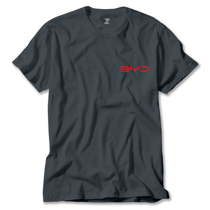 BYD Logo Text Red Renkli Tişört