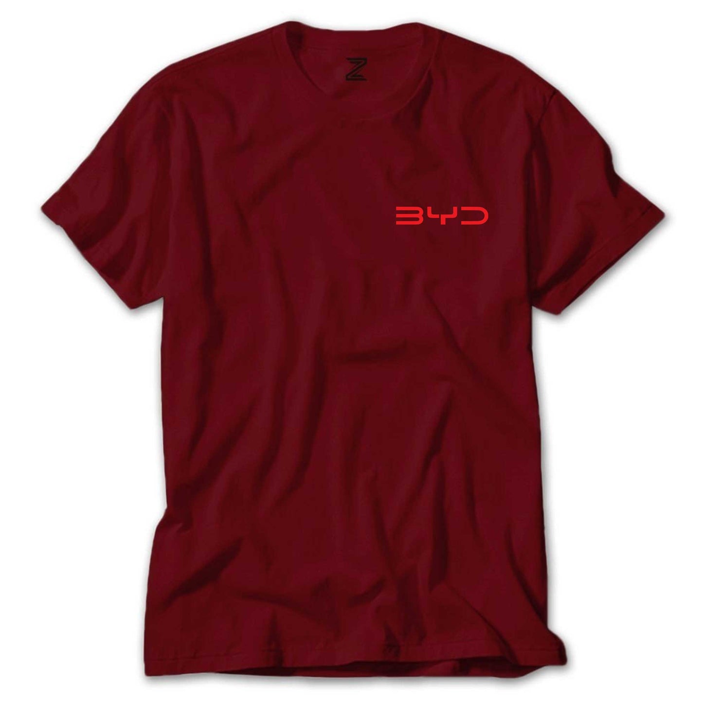BYD Logo Text Red Renkli Tişört