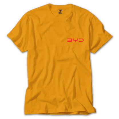BYD Logo Text Red Renkli Tişört