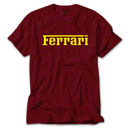 Ferrari Gold Text Renkli Tişört