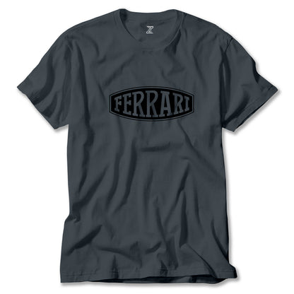 Ferrari Logo Text Renkli Tişört