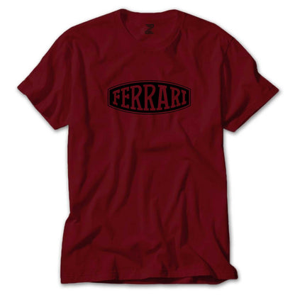 Ferrari Logo Text Renkli Tişört