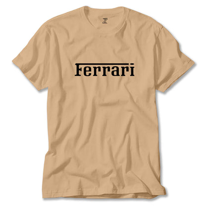 Ferrari Text Black Renkli Tişört