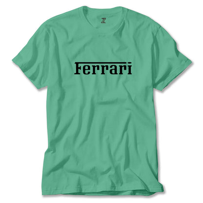 Ferrari Text Black Renkli Tişört